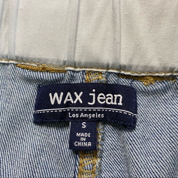Wax Jeans Paperbag Waist Denim High Rise Shorts Blue Sz S - Picture 10 of 13